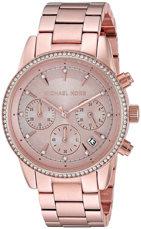 michael kors watch with diamonds inside|Michael Kors chronograph.